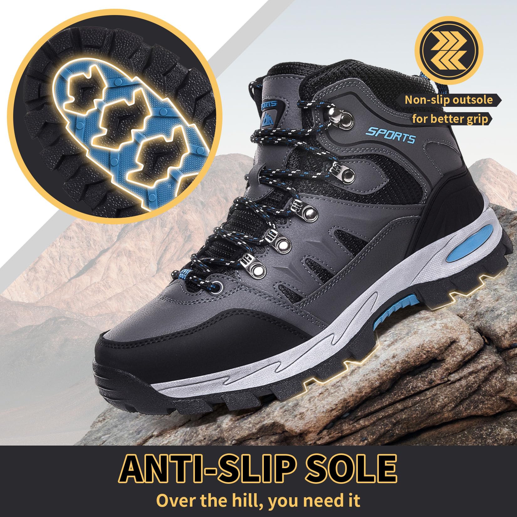 Littleplum Zapatillas Deportivas para Hombres Camping Impermeables Zapatos Descalzos Deportes al Aire Libre Fitness Zapatos de Senderismo para Hombres Zapatos de Senderismo Ligeros,Gris,39 EU