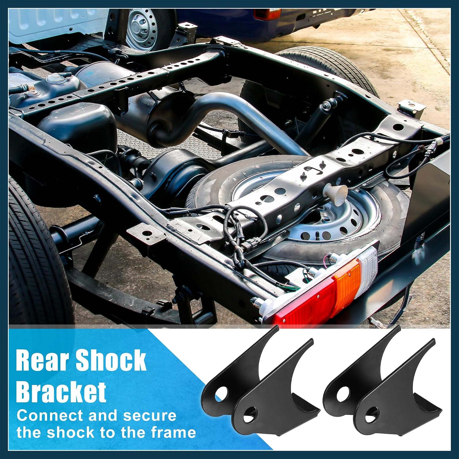 2 Pcs Rear Upper Shock Absorber Bracket Shock Mount Repair Kit for GMC Sierra 1500 2500 for Chevrolet Silverado 1500 2500 1999-2006 Replaces 523-288 Automotive Parts