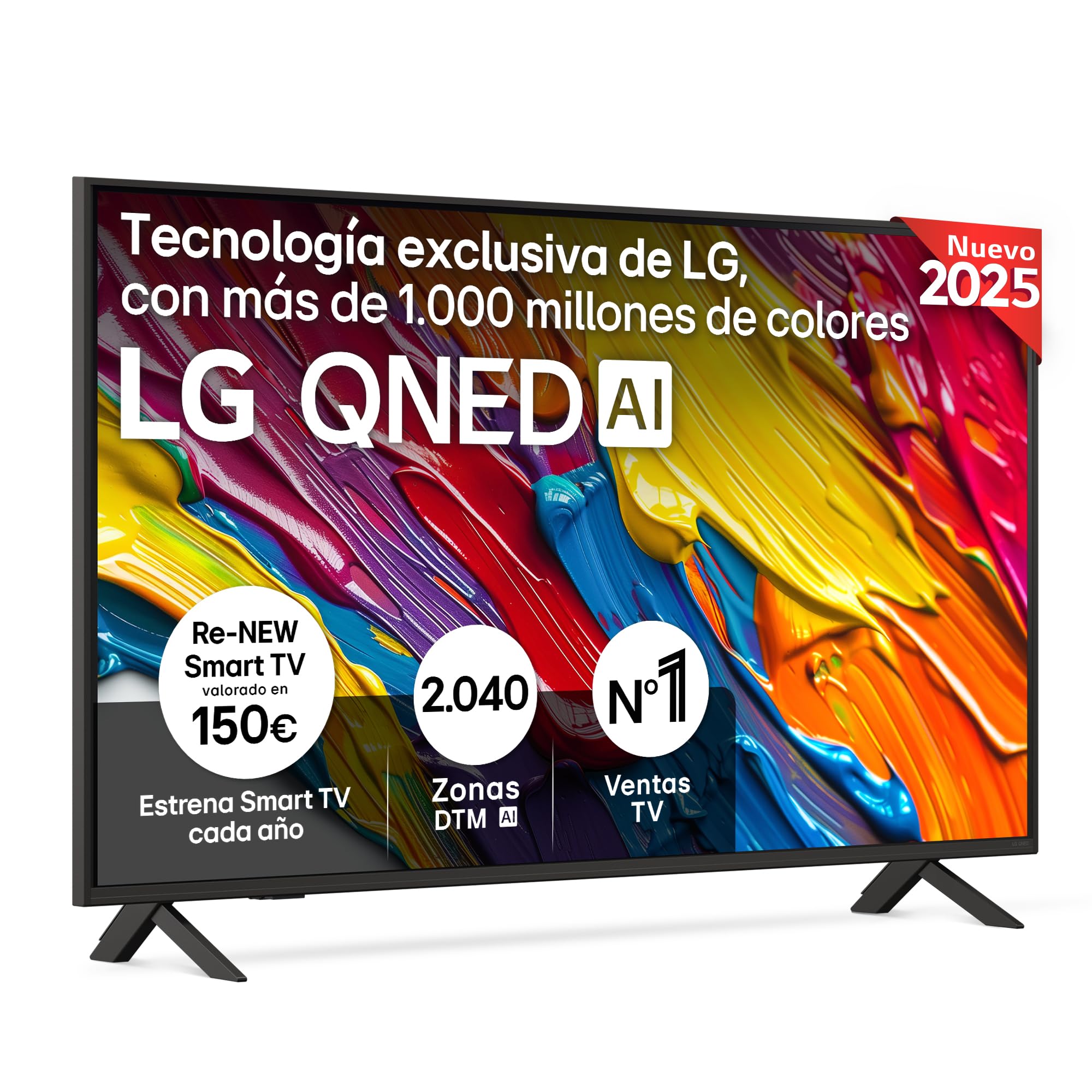 LG 50QNED84A6C - TV 50", QNED 4K, Smart TV, WebOS 25, Super Upscaling, Dolby Vision y Atmos, Alexa/Google Assistant, Negro