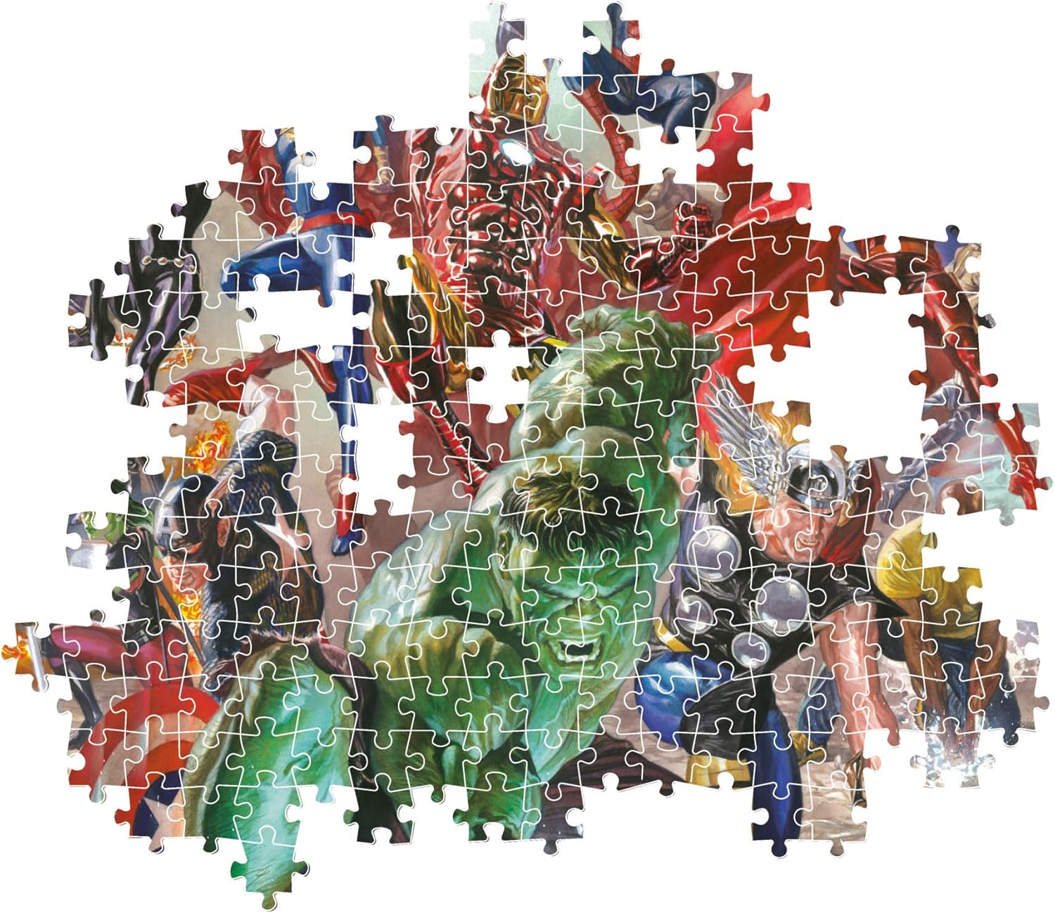 Clementoni Jigsaw Puzzle Marvel The Avengers 500 Pieces - Poster Included, Puzzle for Adults 14-99 Years, Gift for Men/Women, Super Hero, Made in Italy, 35546