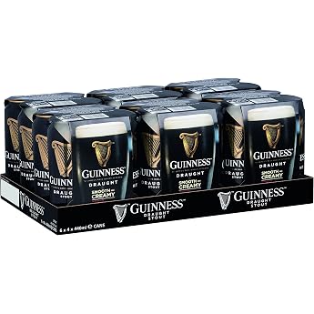 Guinness Draught, Disposable 24 x 0.44 L Tin | 440 ml (Pack of 24), Variety Pure Can Set
