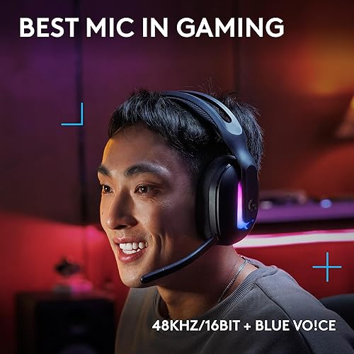 Miniatura 3 de Logitech G 522 Lightspeed - Auriculares inalámbricos para juegos, LIGHTSYNC RGB, micrófono de ancho de banda completo y audio sincronizado avanzado,