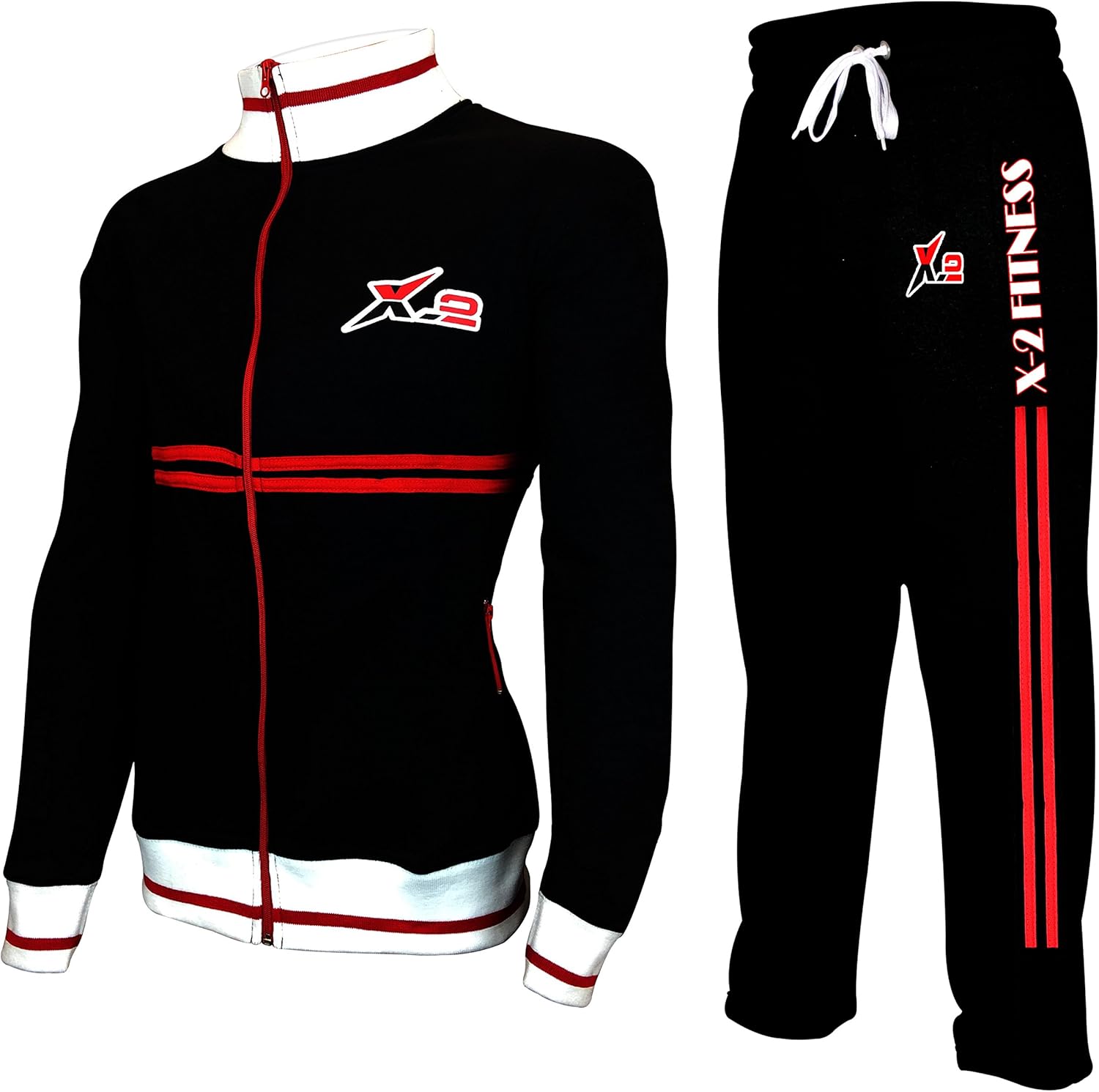 Skylinewears Men's Tracksuit Set Full-Zip Warm-Up Sweatshirt and Jogger Sweatpants for Gym & Sports Outfit