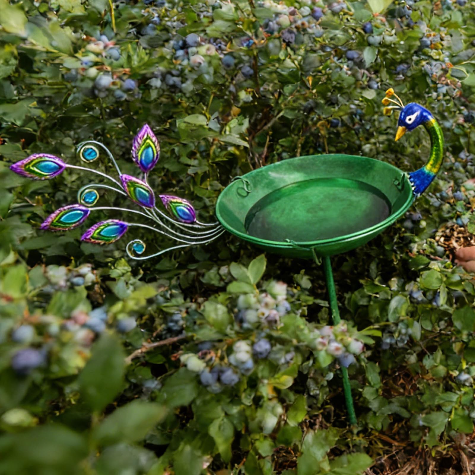 Bebederos para Pájaros De Exterior Bandeja De Metal Resistente A La | Bebedero Exterior Resistente A La Intemperie Para Terraza Jardín Balcón Césped Decoración Es