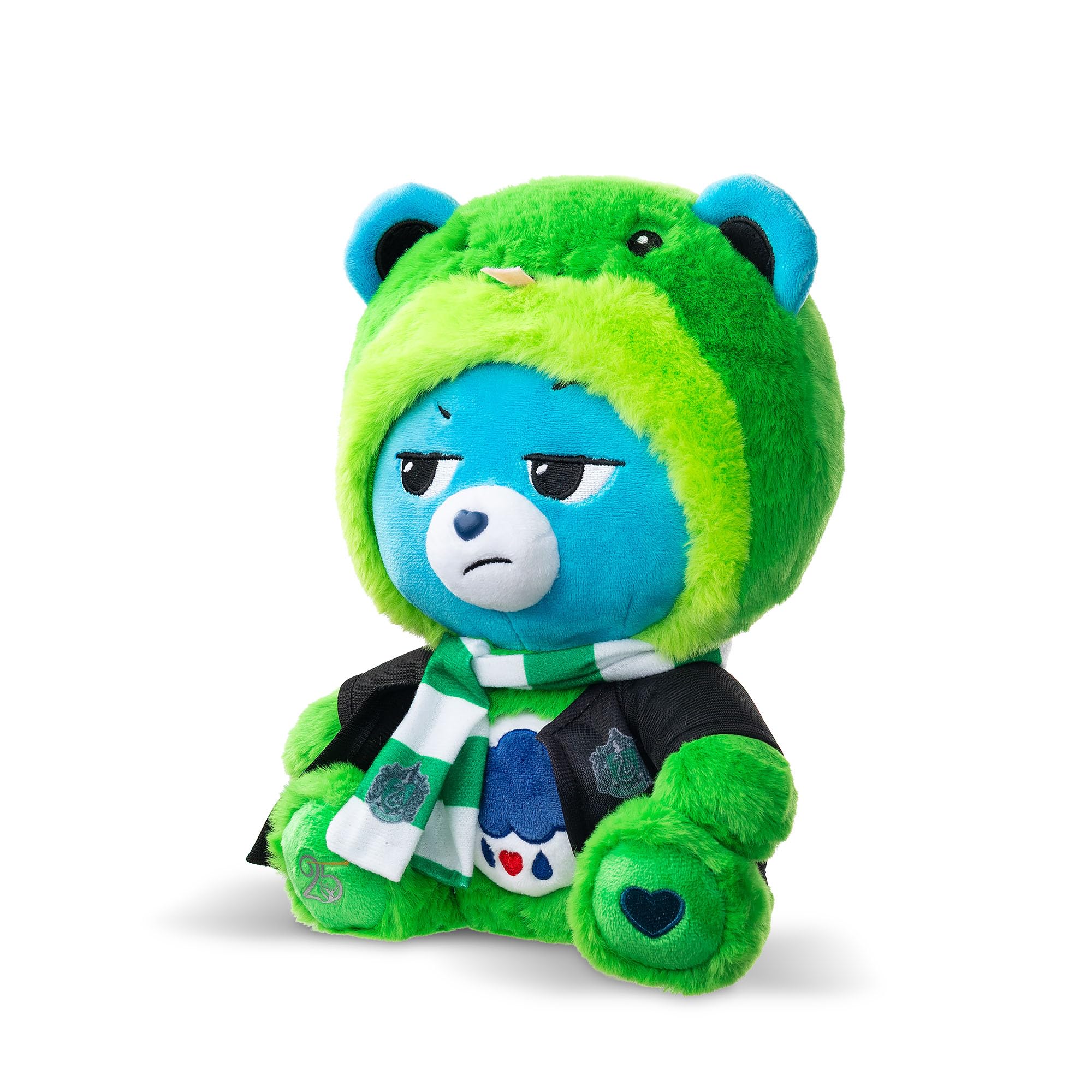 Care Bears Collab (Magic) Felpa con Cappuccio Mascot Peluche - Orso Grumpy x Serpeverde