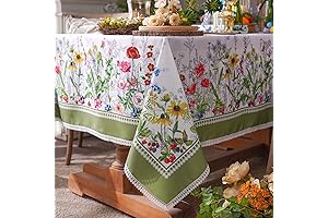 Exquisite SUTAVIA Floral Green Spring Green Tablecloth