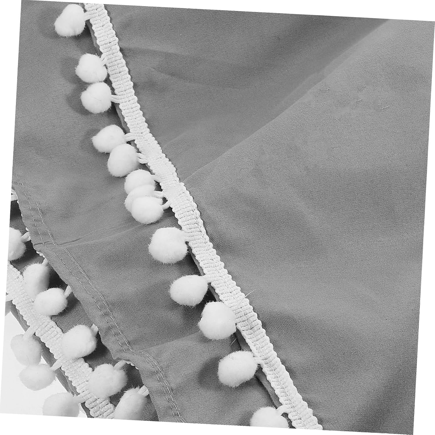 Toddmomy Crib Skirt for Girl Cotton Pompom Crib Bedding Easy Installation Dust Barrier Lightweight Design for Travel Nursery Decor