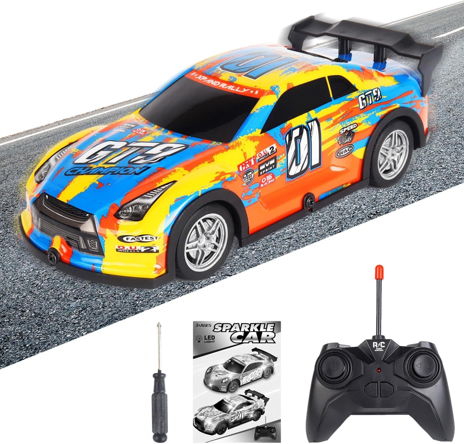 Remote Control Car - High Speed Drift RC Vehicle, Remote Control Car Equipped With LED Light, Racing Model 27Hz | Exciting Sports Toy For Them With