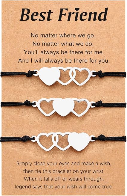 Best Friend Bracelets Matching Heart 