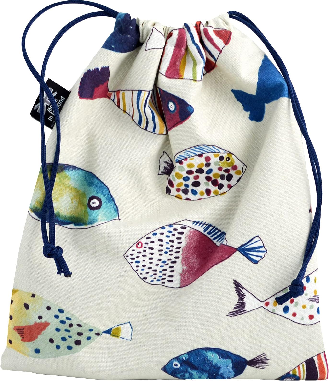 Fancy Fish Drawstring Bag