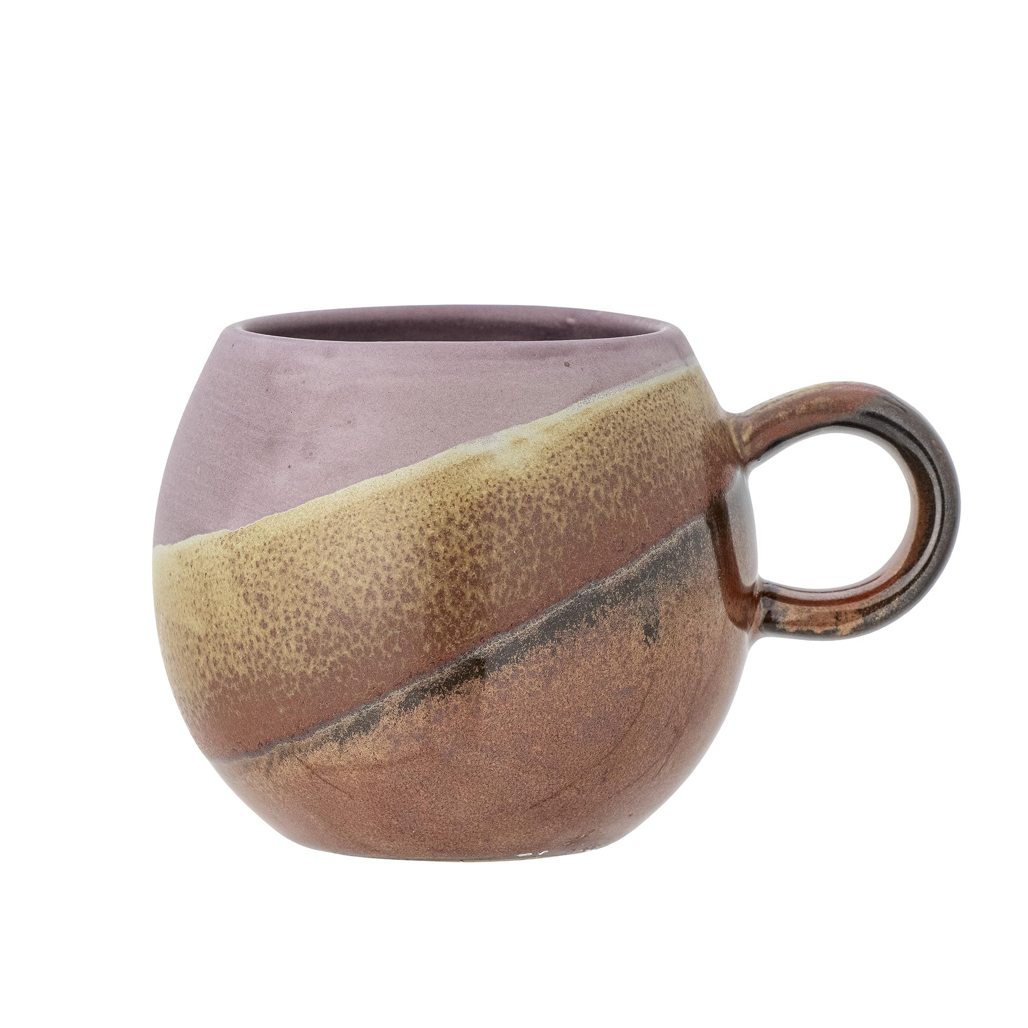 Bloomingville Paula 82060475 Mug with Handle, Stoneware, Purple, 9 x 8 cm, 275 ml, diameter 9xH8 cm