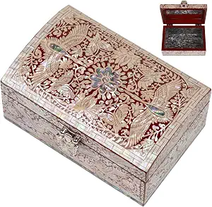 February Mountain Mother of Pearl Trinket Box