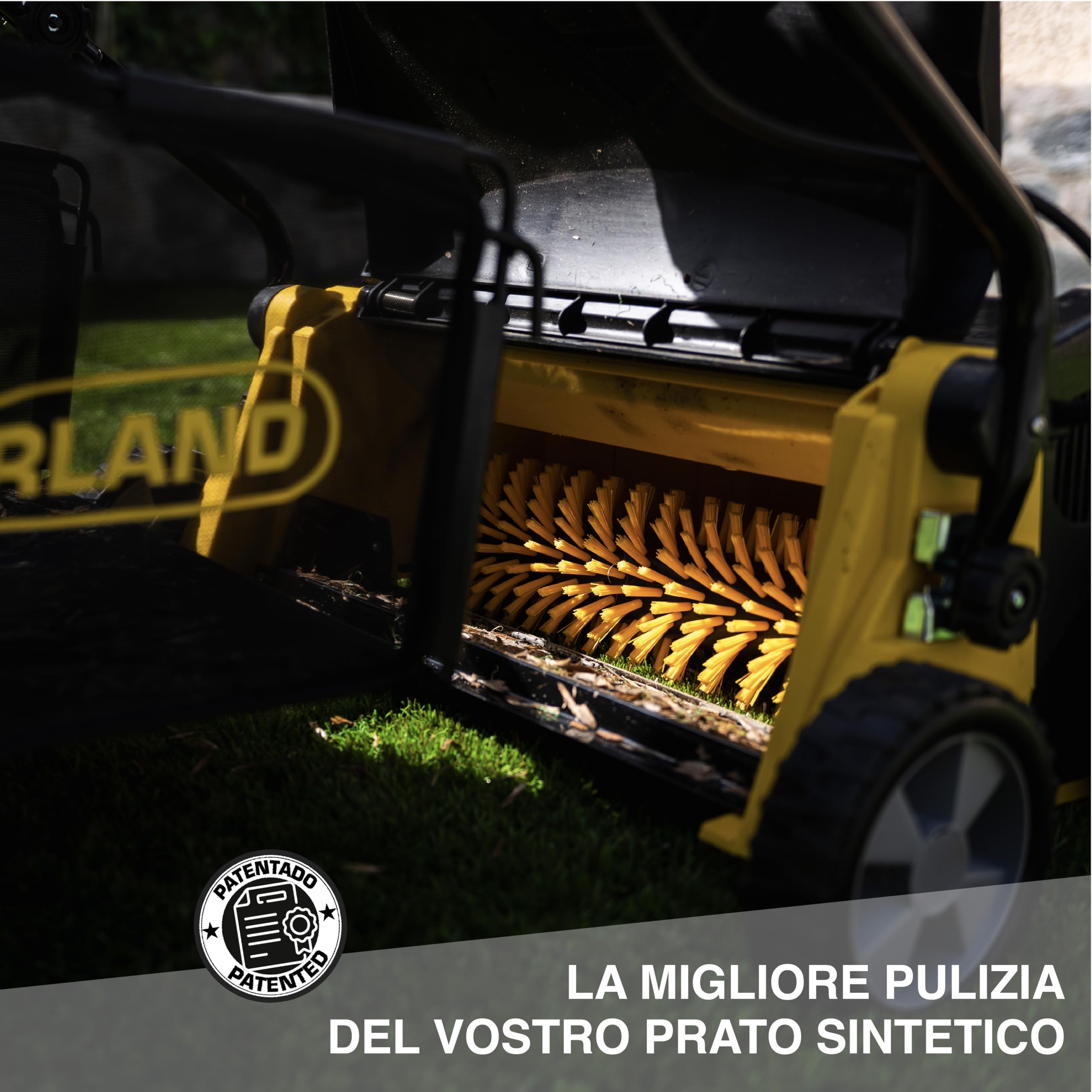 GARLAND Roll&Comb 202E-V24 Spazzatrice per Erba Artificiale Elettrica 1.400 W con Plug Larghezza 30 cm Sacco 30 L Manubrio Oscillante