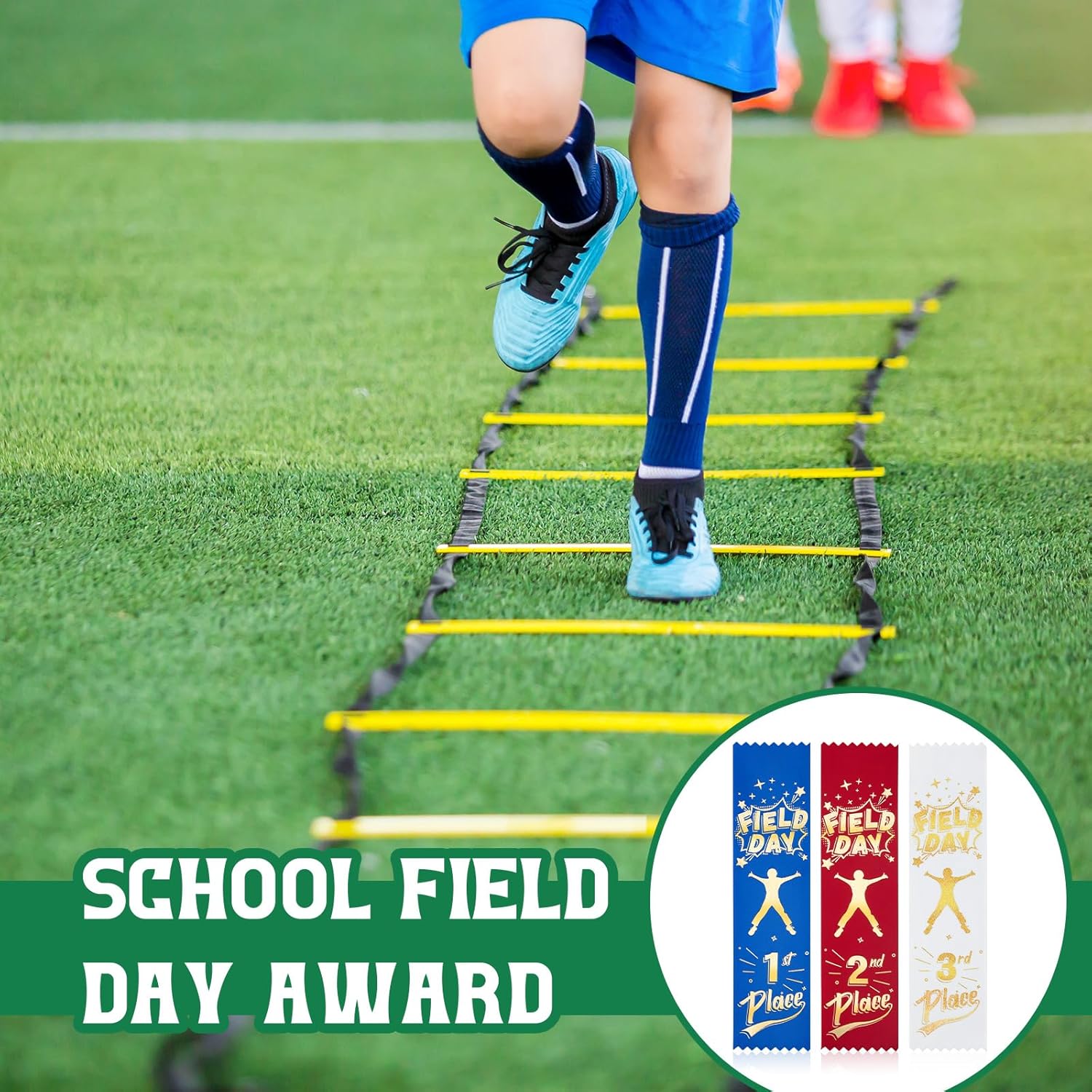 Tigeen 600 Pieces School Field Day Ribbons Award 1st, 2nd, 3rd Place Participation Ribbon Bookmark Style Prize Winner Recognition Ribbons for Medals Competition Sports Event Contests