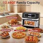 Air Fryer, 12 Qt, Large Capacity for Family Cooking