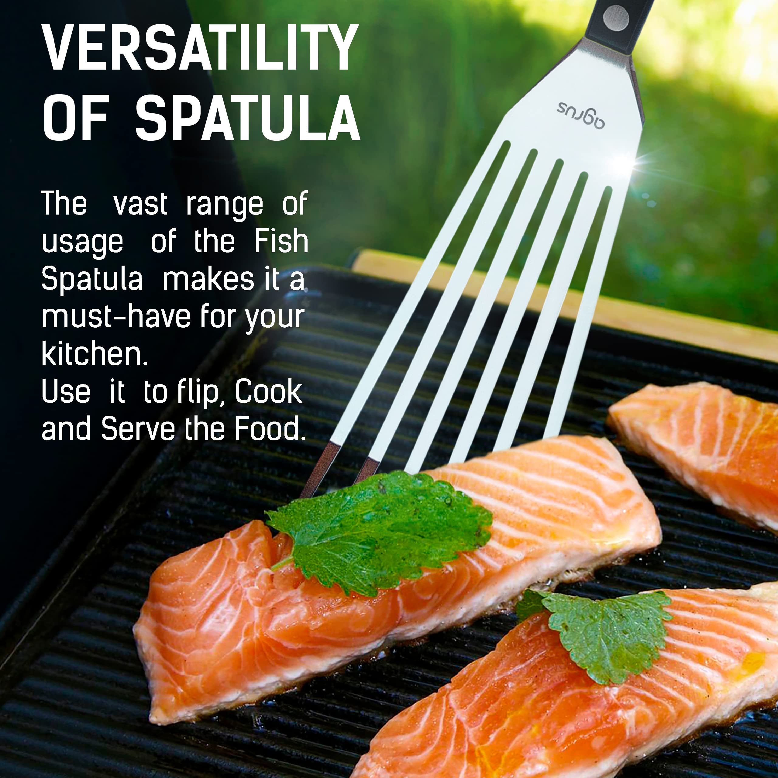 Fischspatel Edelstahl,Dünner Metallspatel Pfannenwender,Grillspatel,Ei, Omelette, Pfannkuchenspatel,Fischwender Spatel,Kleiner Spatel Metall,Abgewinkelter Schlitzwender Spatel (33 cm)