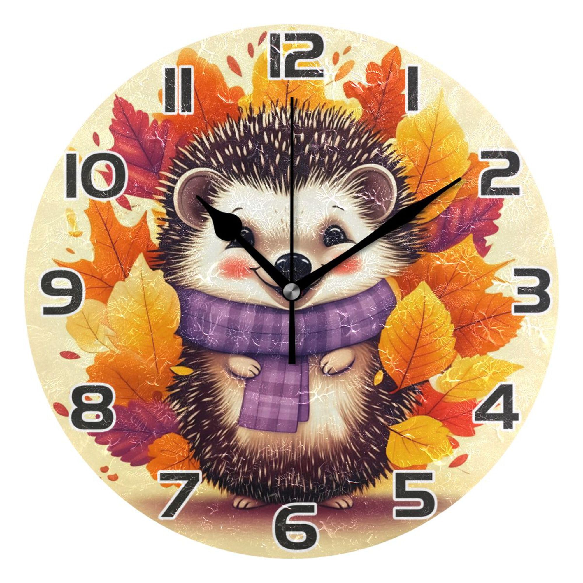 Horloge murale design automne au cadran artistique moderne 25cm