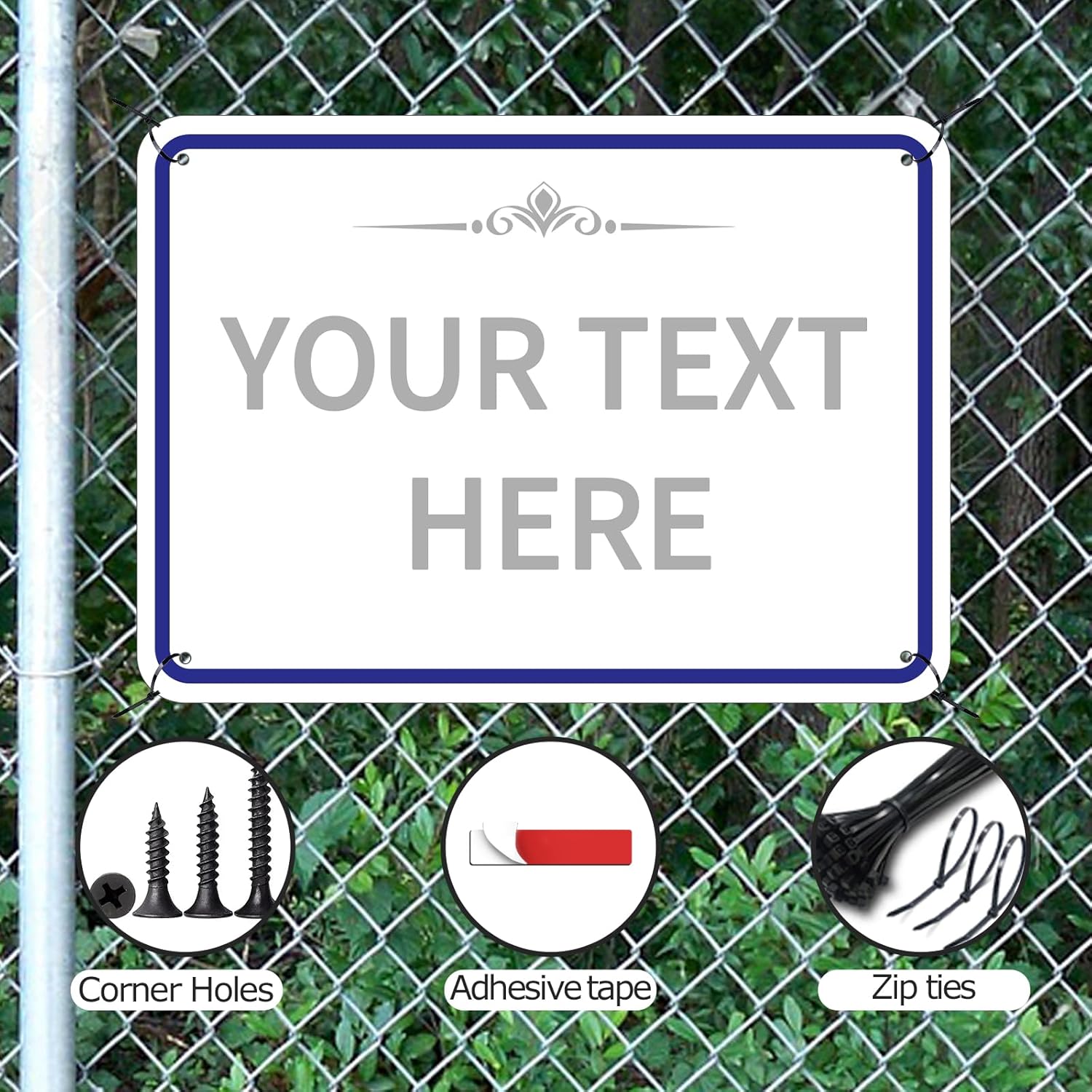Custom Large Sign Metal - Personalized Decorative Sign for Outdoor/Indoor Use,Garden Sign,Pool Sign,Road Sign,Warning Sign,12 Colors, Fade Resistant Durable UV Board 15 x 10 inch