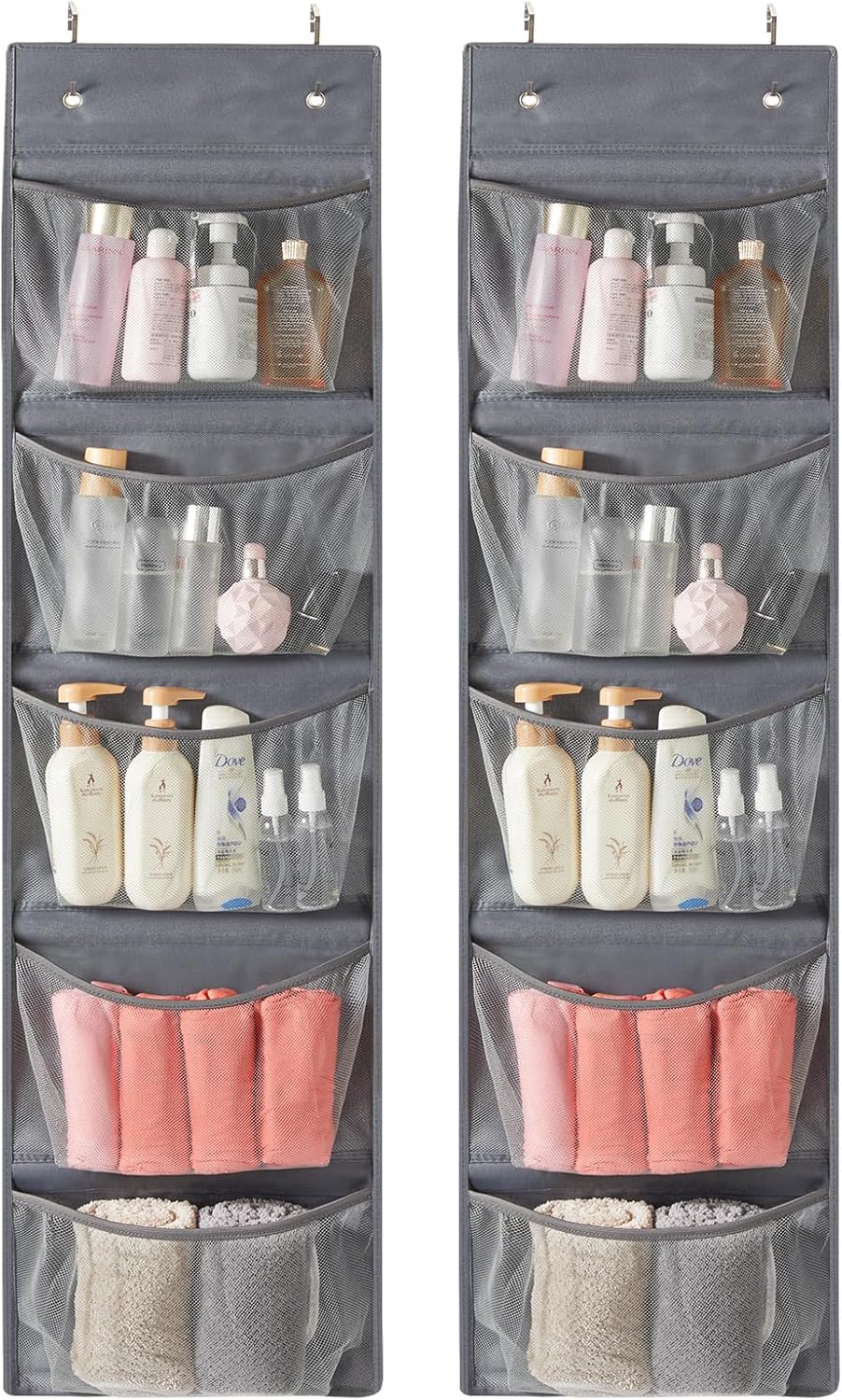 Amazon.com: YOUDENOVA 2 Pack Door Hanging Organizer for Bathroom, 5 ...