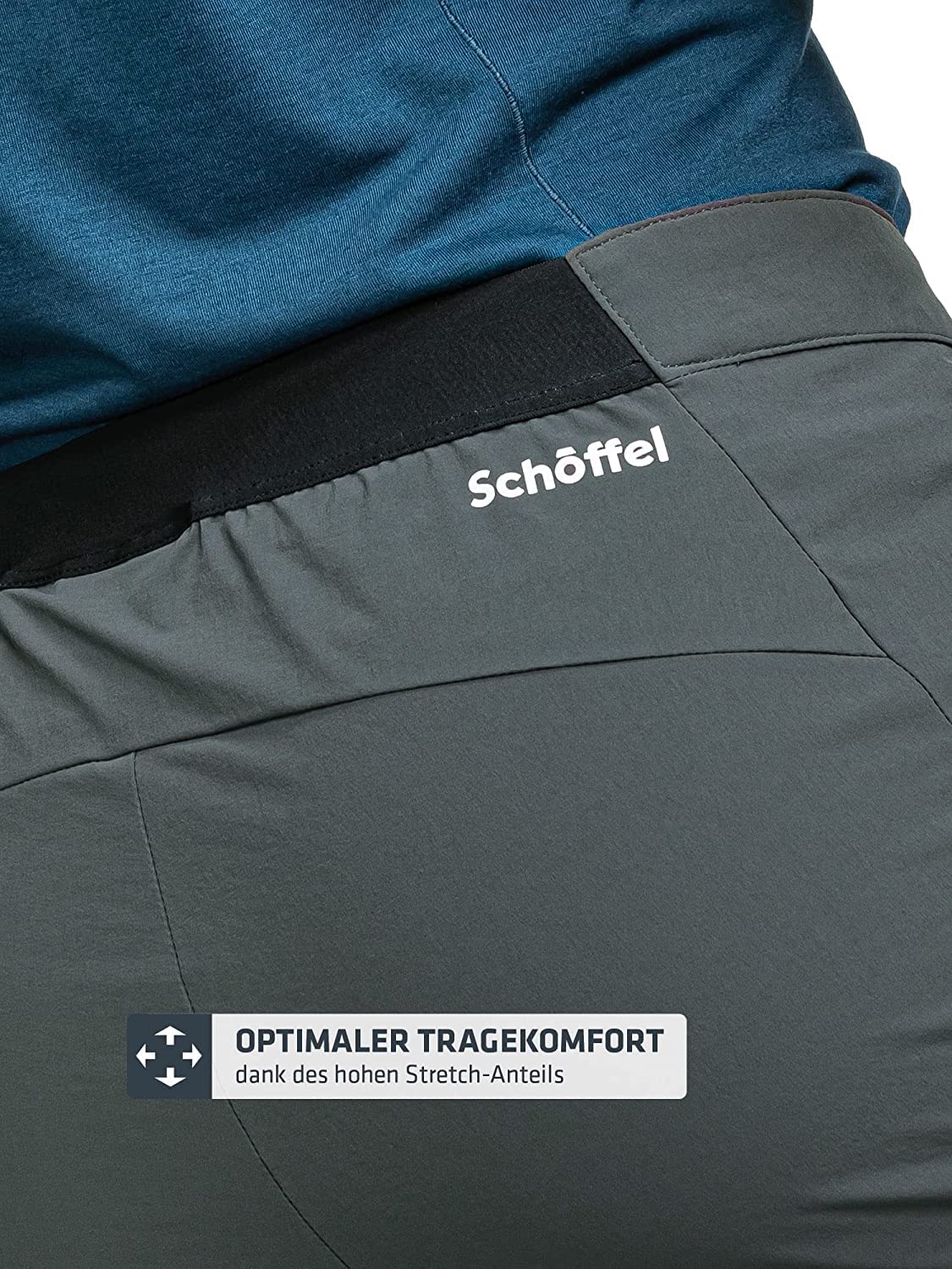 Schöffel Herren Shorts Hestad M, Kurze Wanderhose mit elastischem Bund, schnell trocknende Outdoor Hose aus 4-Wege-Stretch