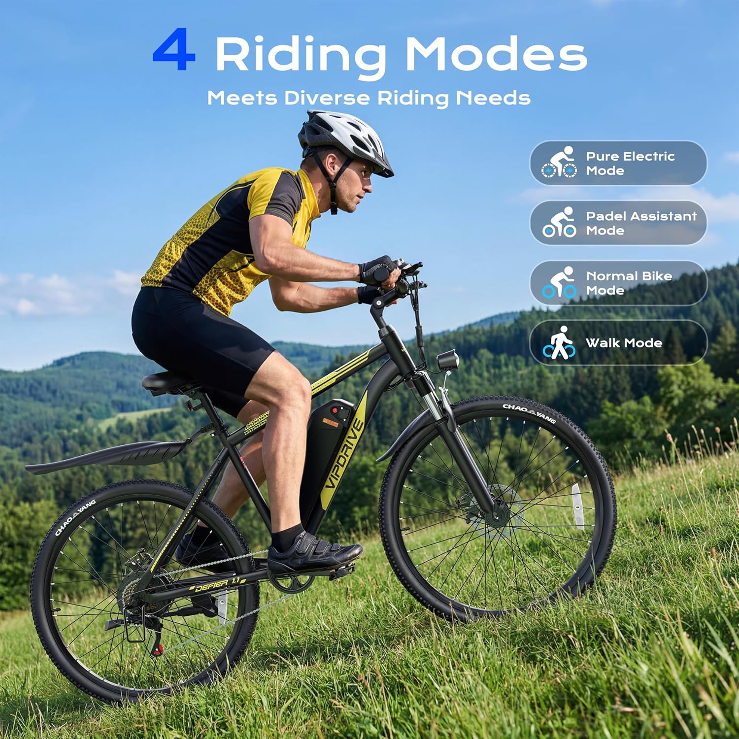 Electric Mountain Bike for Adults, 750W Peak Motor, 22 MPH Commuter Electric Bike, 48V Battery, 50Miles, 24"/26" E-Bike, 7-Speed, Front Suspension, UL Certified