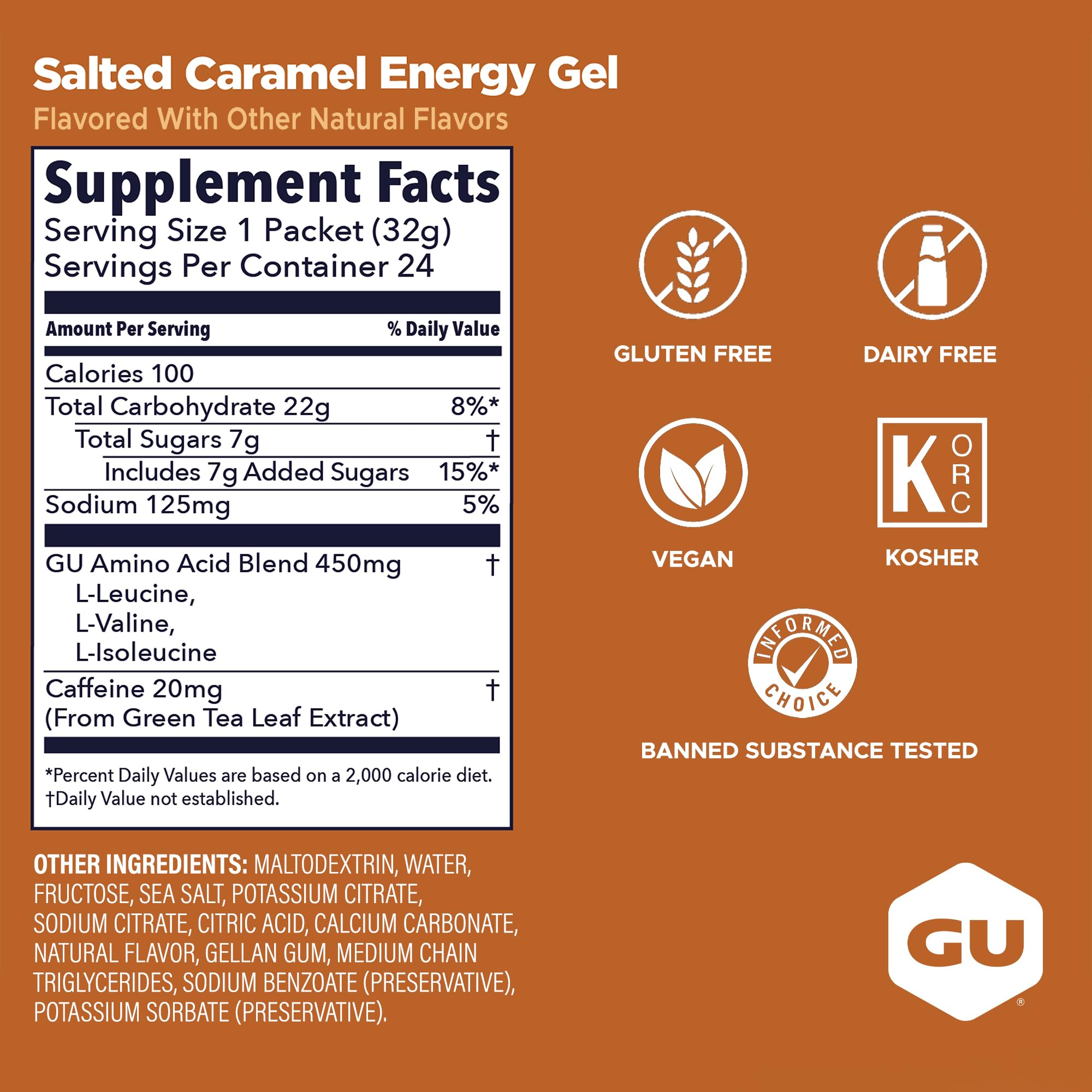 GU ENERGY Original Sports Nutrition Energy Gel