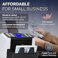 Vista 2 de CARNATION Money Counter Machine – Cash Counting & Mixed Denomination Bill Counter, Portable Currency Detector, Counterfeit Bank Scanner, Dollar