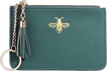 Women Coin Purse Change Wallet Coin Pouch Card Holder Clutch with Key Chain Ring Tassel Zip by Gostwo