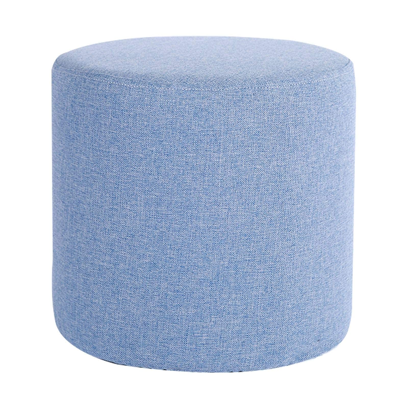 Pouf en lin bleu anti-dérapant pour ne plus encombrer votre salon