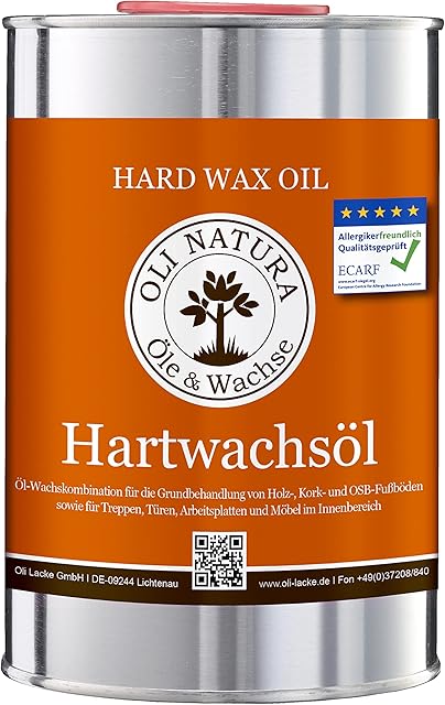 Oli Natura Hard Wax Oil - 1 L, Colour: Clear satin