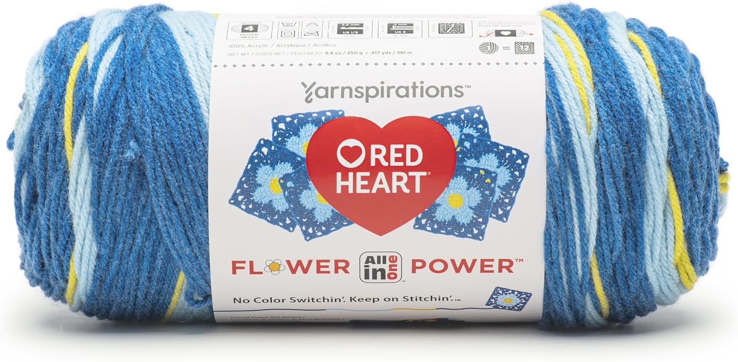 Flower Power All-In-One Yarn (250g/8.8oz) by Red Heart