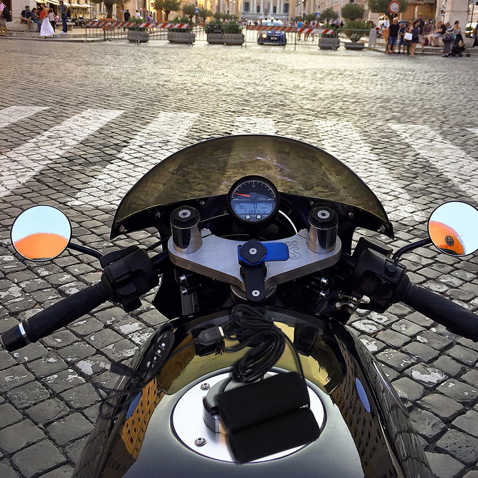 Sosoport Poignées Chauffantes pour Guidon Housse Chauffante pour Poignée de Moto Protection Thermique pour Guidon
