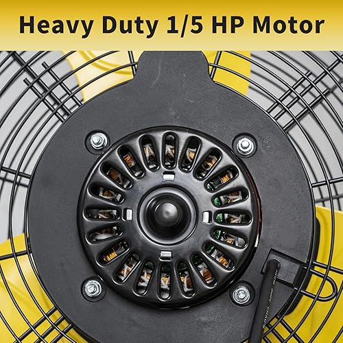 Miniatura 8 de HiCFM Ventilador de pared con control remoto de 20 pulgadas, ventiladores de pared oscilantes de alta velocidad de 5100 CFM de 3 velocidades con