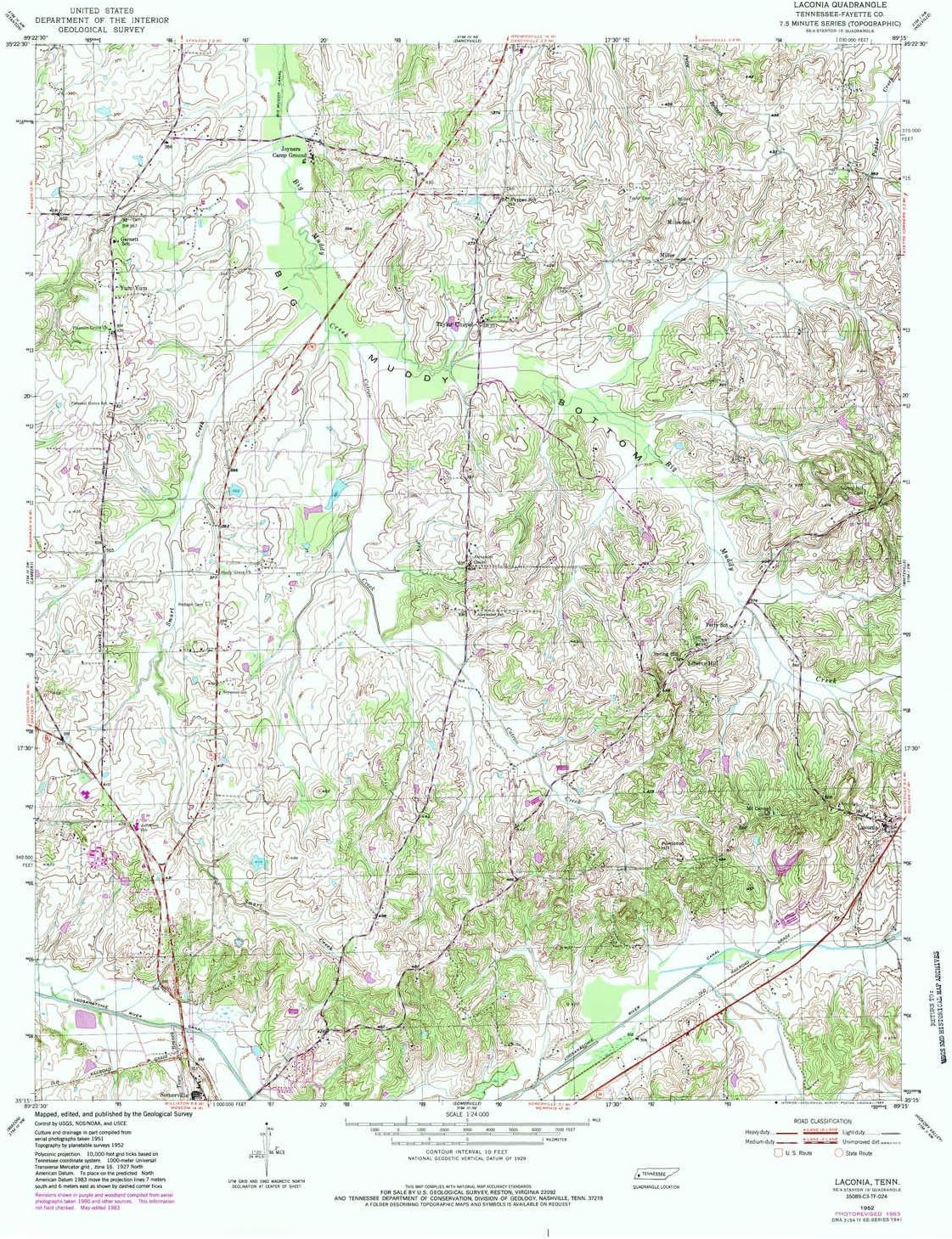 YellowMaps Laconia TN topo map, 124000 Scale, 7.5 X 7.5