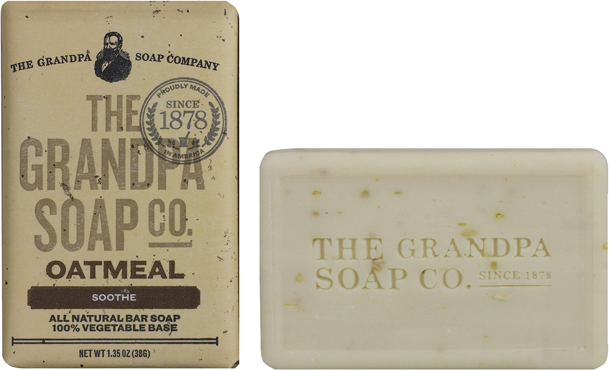 The Grandpa Soap Co. - Face & Body Bar Soap Oatmeal - 1.35 oz.