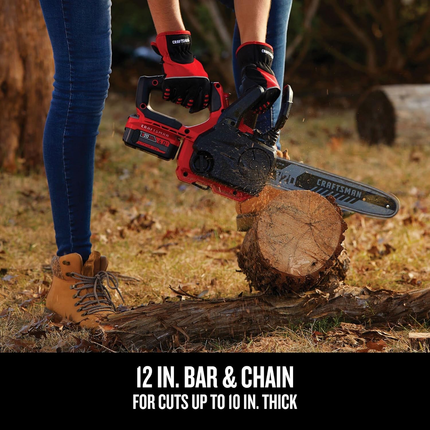 CRAFTSMAN V20 Mini Chainsaw, Cordless, 12 inch, Bare Tool Only (CMCCS620B) - Image 6