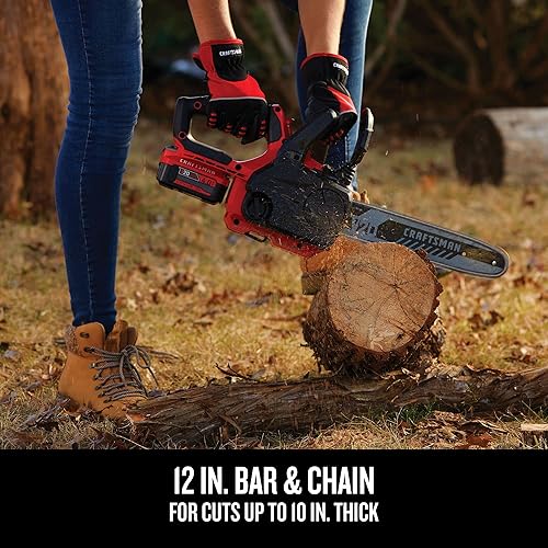 Miniatura 6 de CRAFTSMAN V20 Mini motosierra, inalámbrica, 12 pulgadas, solo herramienta descubierta (CMCCS620B)