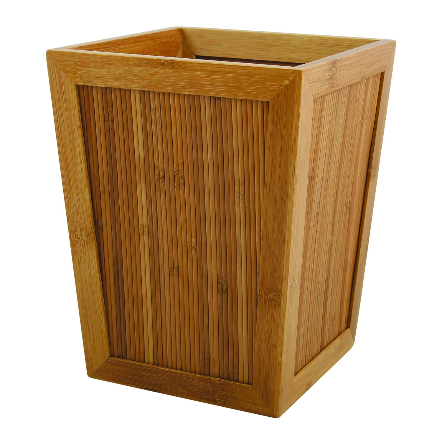 MSV Bamboo Bathroom BIN 20,5X20,5X26 CM, Silver, 20.5x20.5x26 cm : Amazon.co.uk: Home & Kitchen