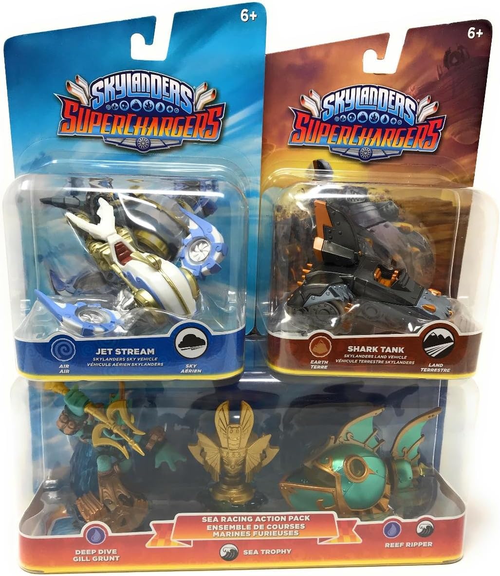 Skylanders SuperChargers: 3 Pack bundle Sea racing, shark &, jet stream