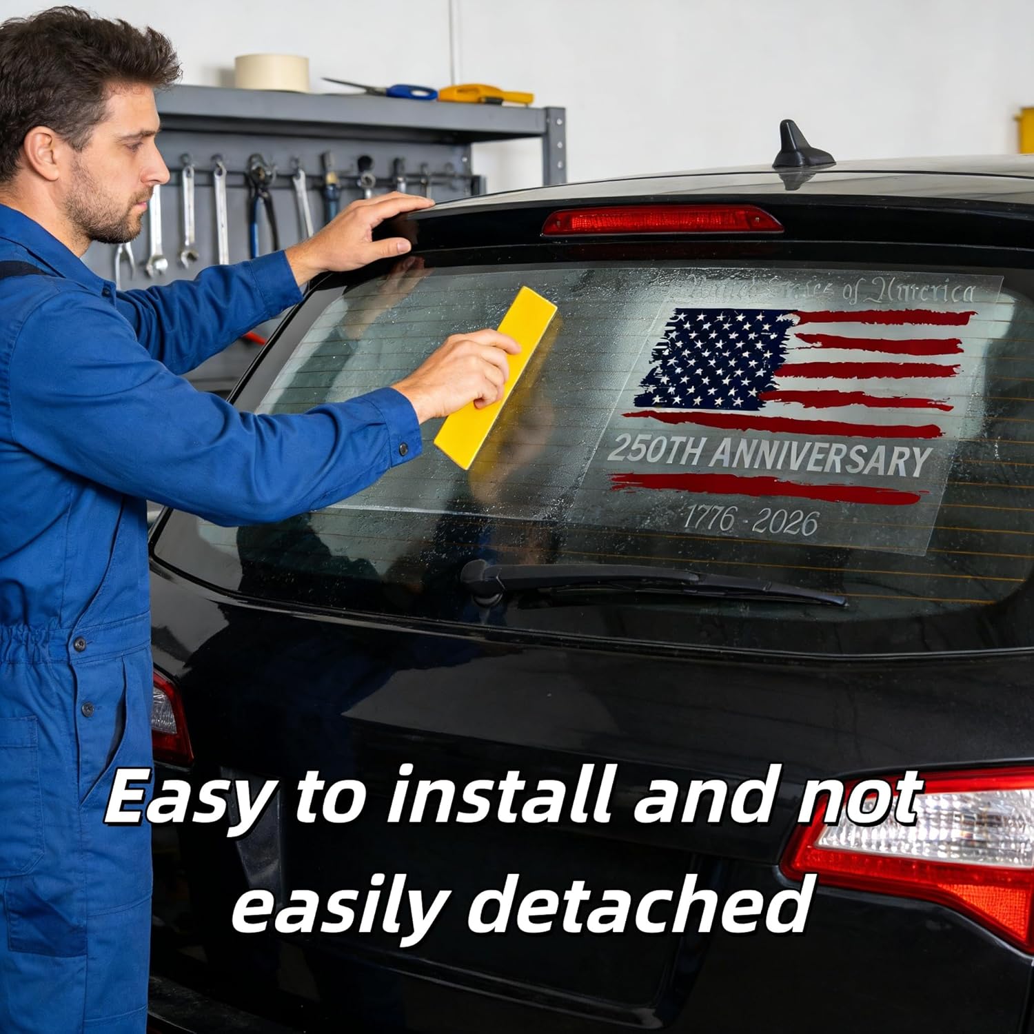 5PCS America 250th Anniversary Decal, 20x16cm USA Independence 1776-2026 Patriotic Vinyl Sticker, Durable American Flag Bumper Decal for Water Bottle Tumbler Helmet Car Window - Image 3