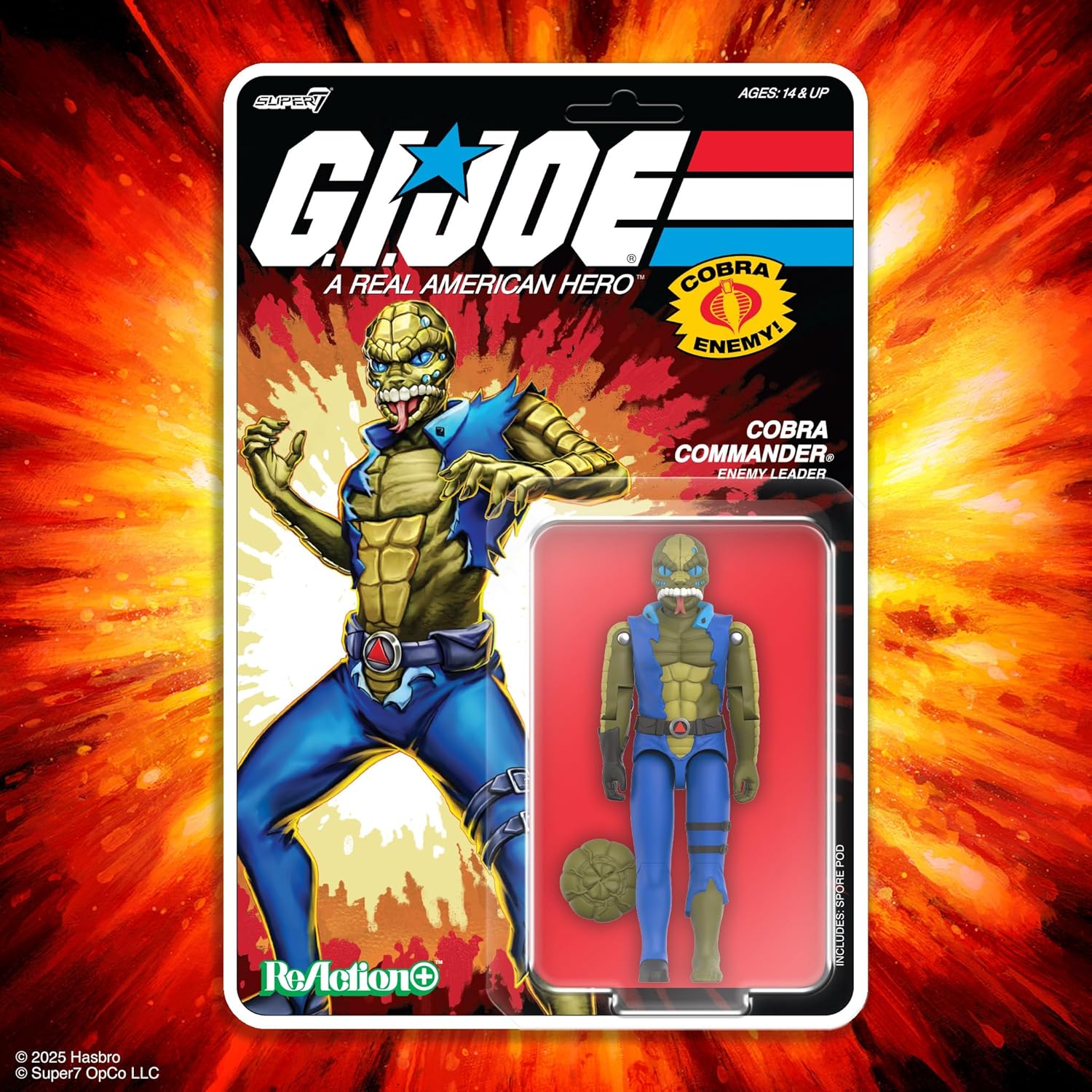 Super7 Reaction+ G.I. Joe Cobra Commander (Once a Man) - 3.75" G.I. Joe Action Figure with Accessories - Classic Cartoon Collectibles and Retro Toys - Image 4