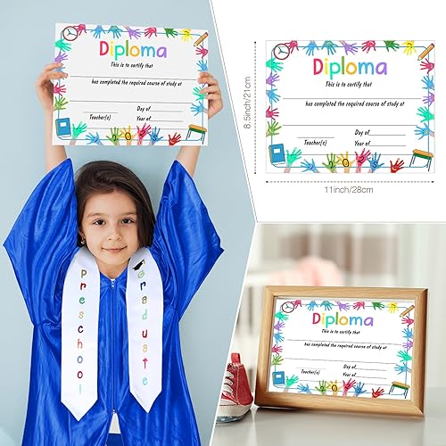 Miniatura 5 de Vestido de graduación para jardín de infantes, preescolar, estola para niños, sarape mexicano, estola de graduación, banda con borla, diploma