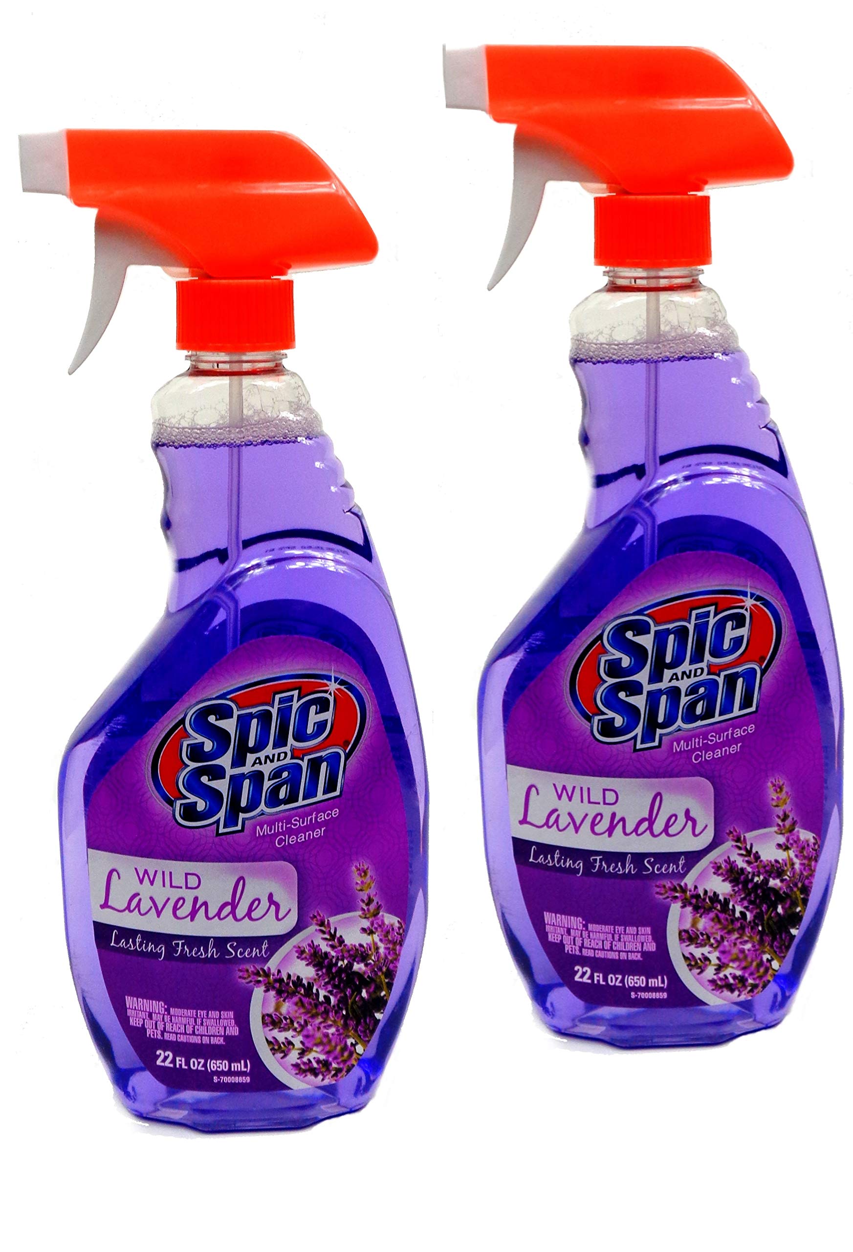 Spic and Span Wild Lavender Deodorizing Spray Cleaner 22Fl OZ (2 Pack)