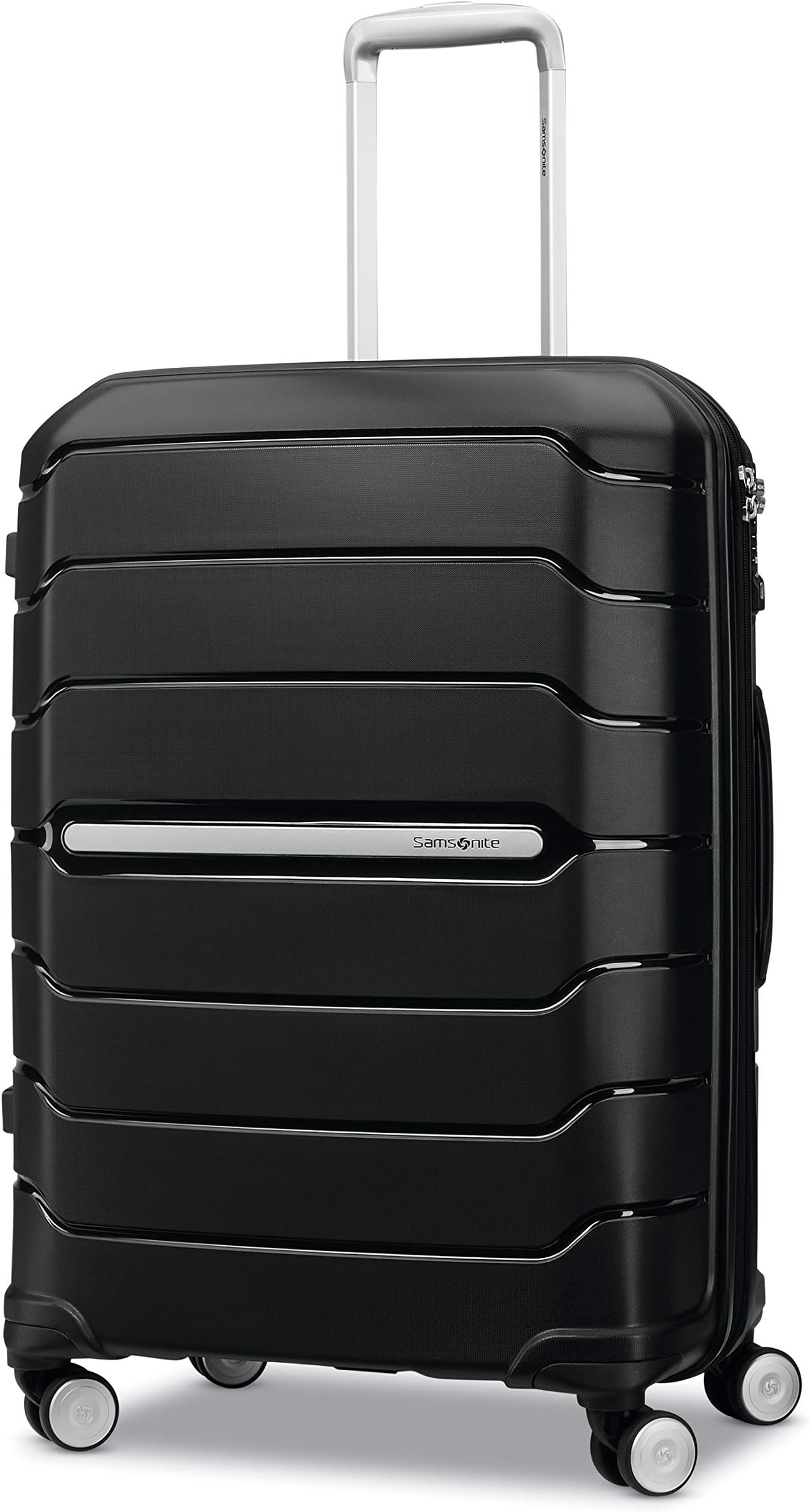Freeform Hardside Expandable with Double Spinner Wheels, Black, Checked-Medium 68cm