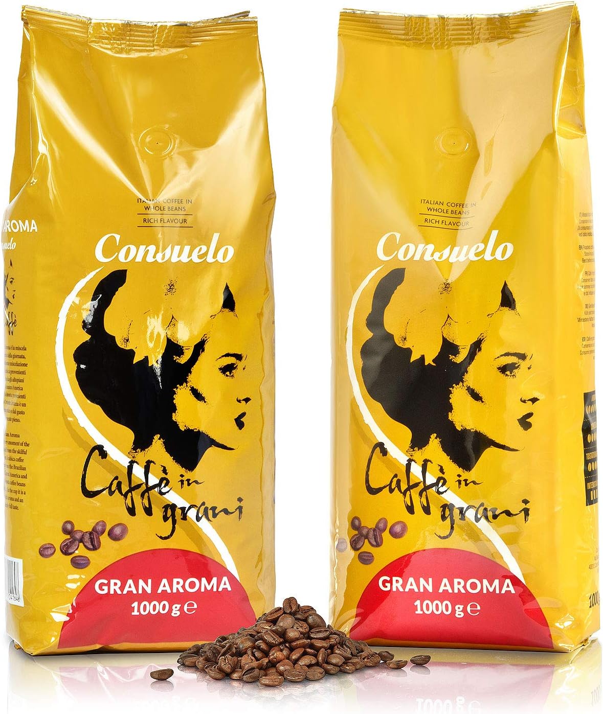 Consuelo Gran Aroma - Italian Coffee in whole beans - 2 x 1kg
