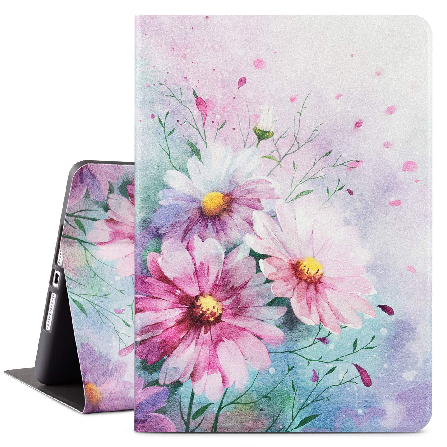 ipad 10.2 inch Case 7th/8th/9th Generation Cover 2019/2020/2021, Vimorco Soft Rubber Back Cover, Protective Leather Case, Adjustable Stand Auto Wake/