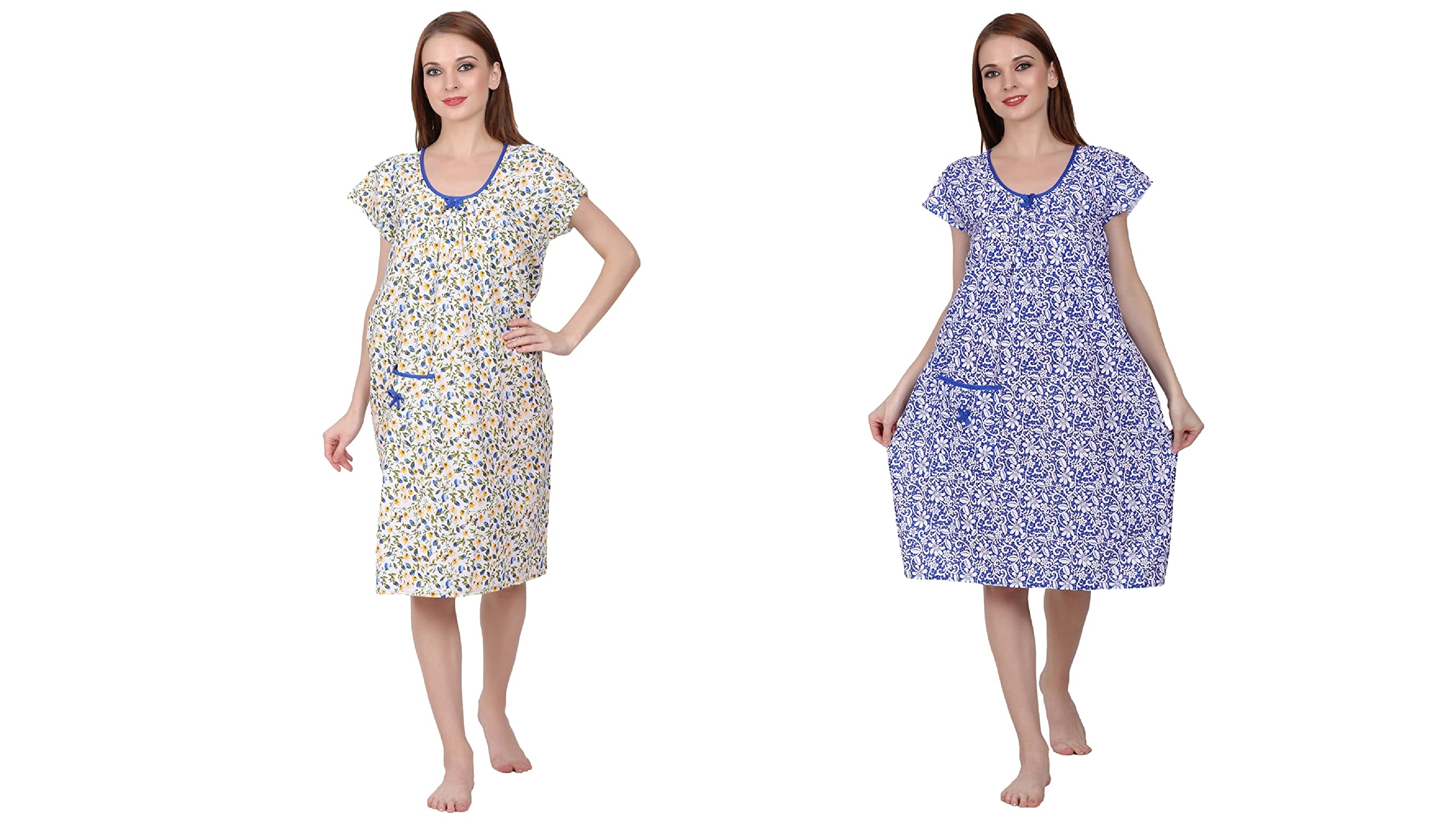breezly Women's Cotton All Over Print Maxi Nighty (BZ50-Nighties-XL_Multicolour_Free Size)-picture-40