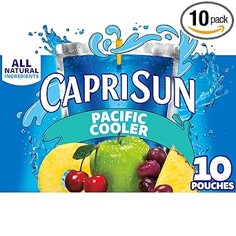 Capri Sun Pacific Cooler Mixed Fruit Flavored Juice Drink Blend, 10 ct Box, 6 fl oz Pouches