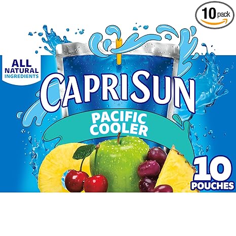 Capri Sun Pacific Cooler Mixed Fruit Flavored Juice Drink Blend, 10 ct Box, 6 fl oz Pouches