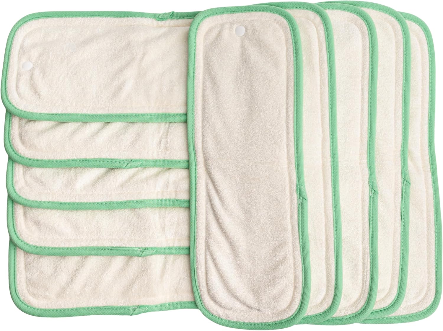 Cloth Diaper Absorbency Inserts Hemp Cotton Viscose Derived from Bamboo, Mix and Match Layering System, No Microfiber (6-Layer Viscose Derived from Bamboo Newborn Cloth Diaper Insert (10 Pack))